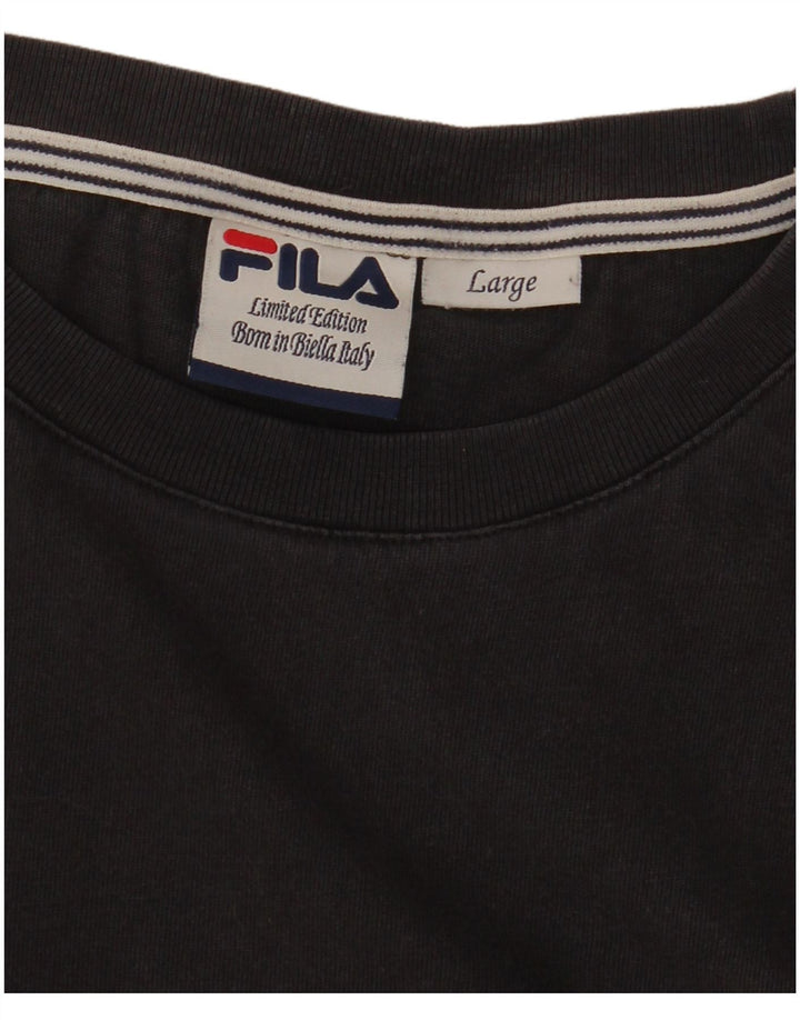 Fila Herre Limited Edition Grafisk T-Shirt Top Stor Sort