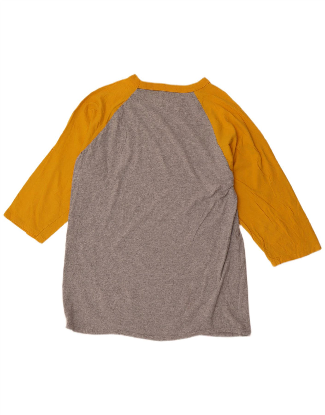 CHAMPION Herre Top Langærmet XL Grå Colourblock Bomuld