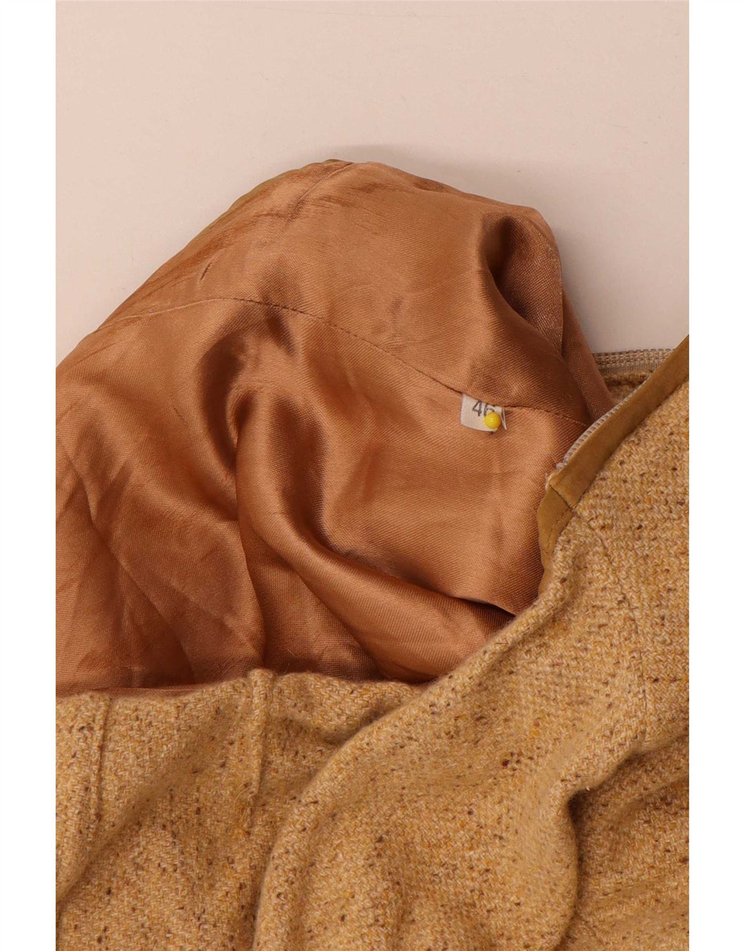 Vintage Kvinders Hættetrøje Gilet IT 46 Large Beige Mønstret