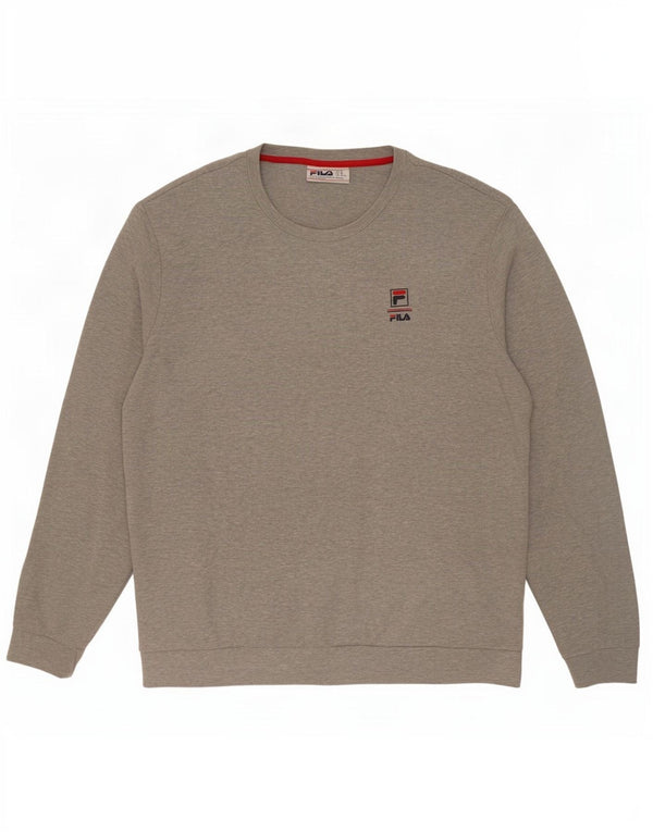 Fila Herre Sweatshirt Jumper 2XL Grå Bomuld