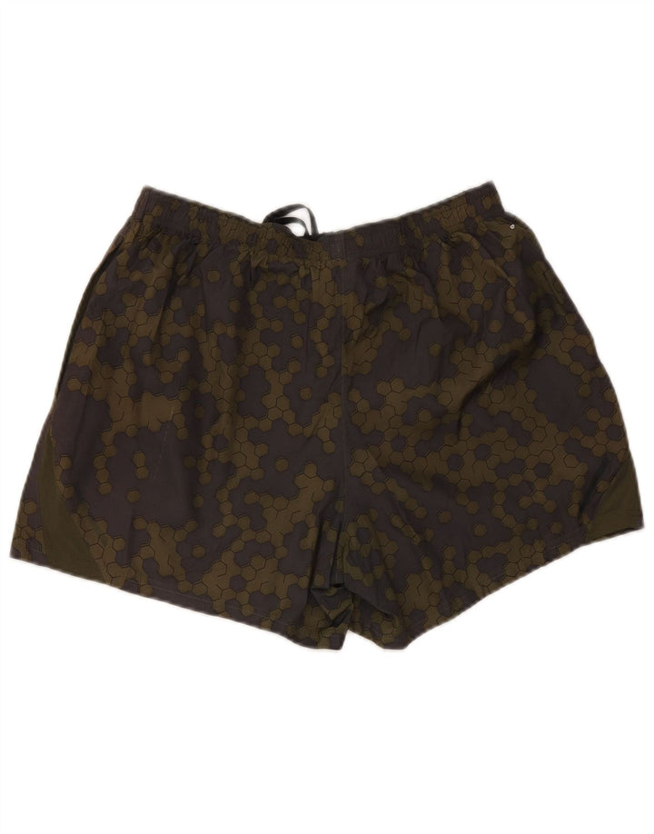 New Balance Badeshorts til mænd Medium Khaki Geometrisk Polyester