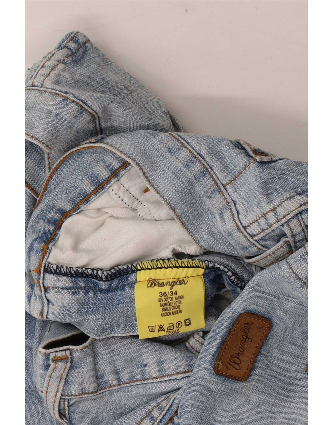 Wrangler Herre Texas Straight Jeans W36 L34 Blå Bomuld