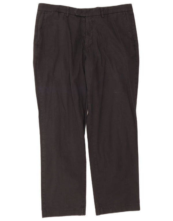 Trussardi Herre lige jakkesæt bukser IT 58 4XL W42 L30 Sort bomuld