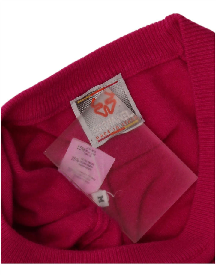 Stefanel Dame Jumper Dress UK 14 Medium Pink Akryl