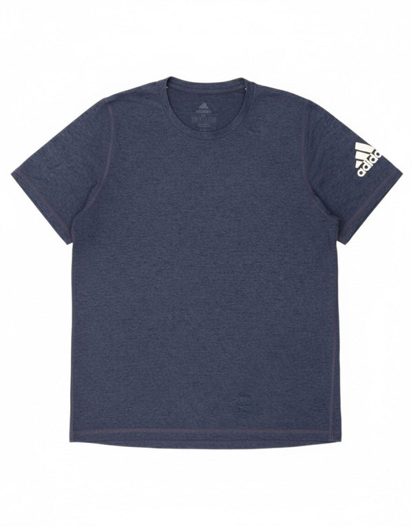 Adidas Herre Aeroready T-Shirt Top Medium Navy Blue Polyester