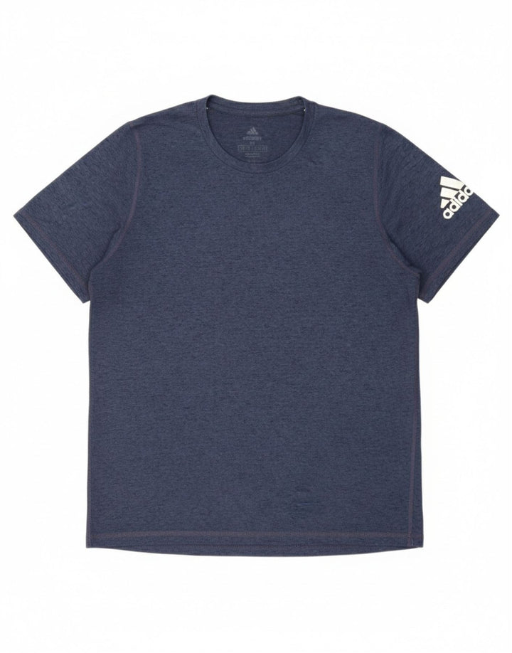 Adidas Herre Aeroready T-Shirt Top Medium Navy Blue Polyester