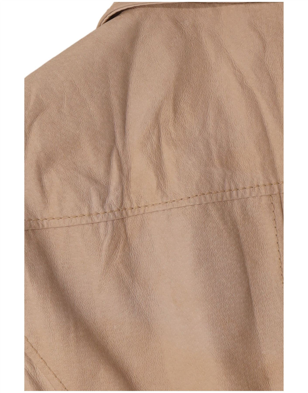 Conbipel Dame Læderjakke IT 42 Medium Beige Læder