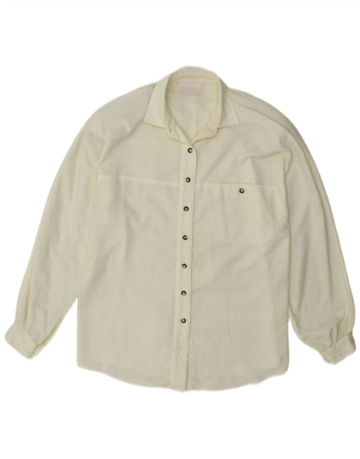 VINTAGE Dameskjorte UK 16 Large Off White