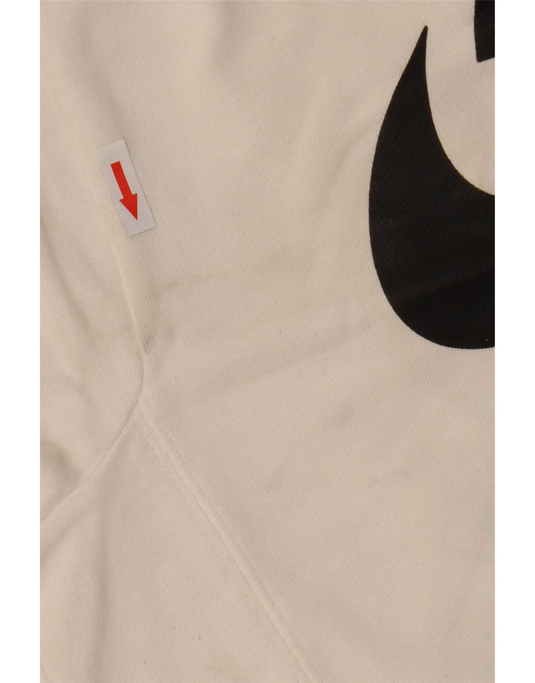 Nike Dame Grafisk Oversized Sweatshirt Jumper UK 6 XS Hvid Colourblock