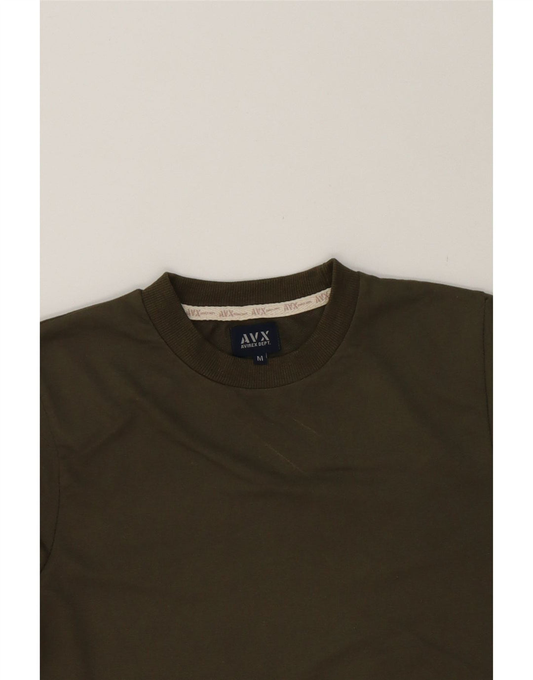 AVIREX Womens Crop Blouse Top UK 14 Medium Khaki Vintage Avirex and Second-Hand Avirex from Messina Hembry 