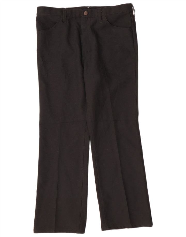 Wrangler Herre Bootcut Casual Bukser W36 L30 Sort Polyester Classic