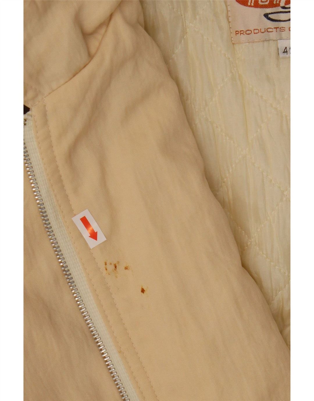 Vintage hættejakke til kvinder IT 42 Medium Beige