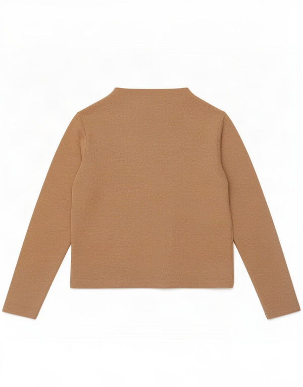 Marks & Spencer Dametop Langærmet UK 10 Small Beige Polyester