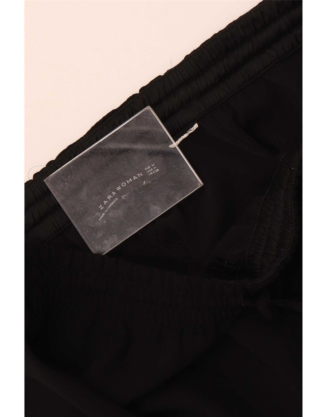 Zara Dame Bootcut Cropped Trousers Medium W28 L24 Sort