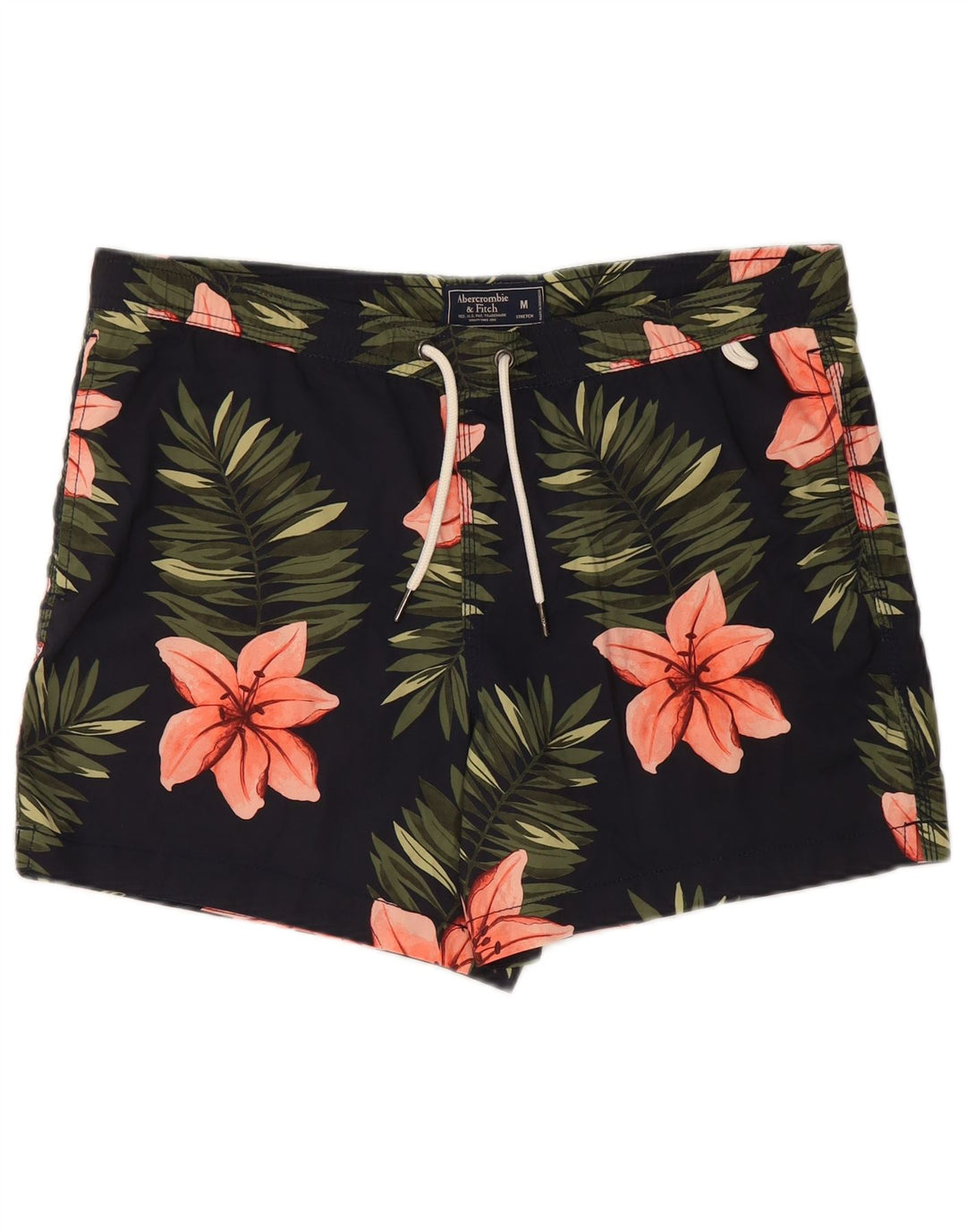 Abercrombie & Fitch Badeshorts til mænd Medium sort blomstret polyester