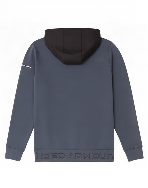 Under Armour Herre grafisk hættetrøje med lynlås mellemblå farveblok