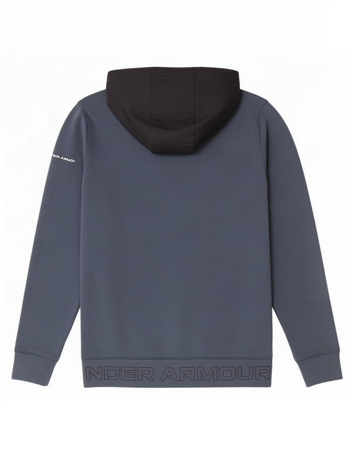 Under Armour Herre grafisk hættetrøje med lynlås mellemblå farveblok
