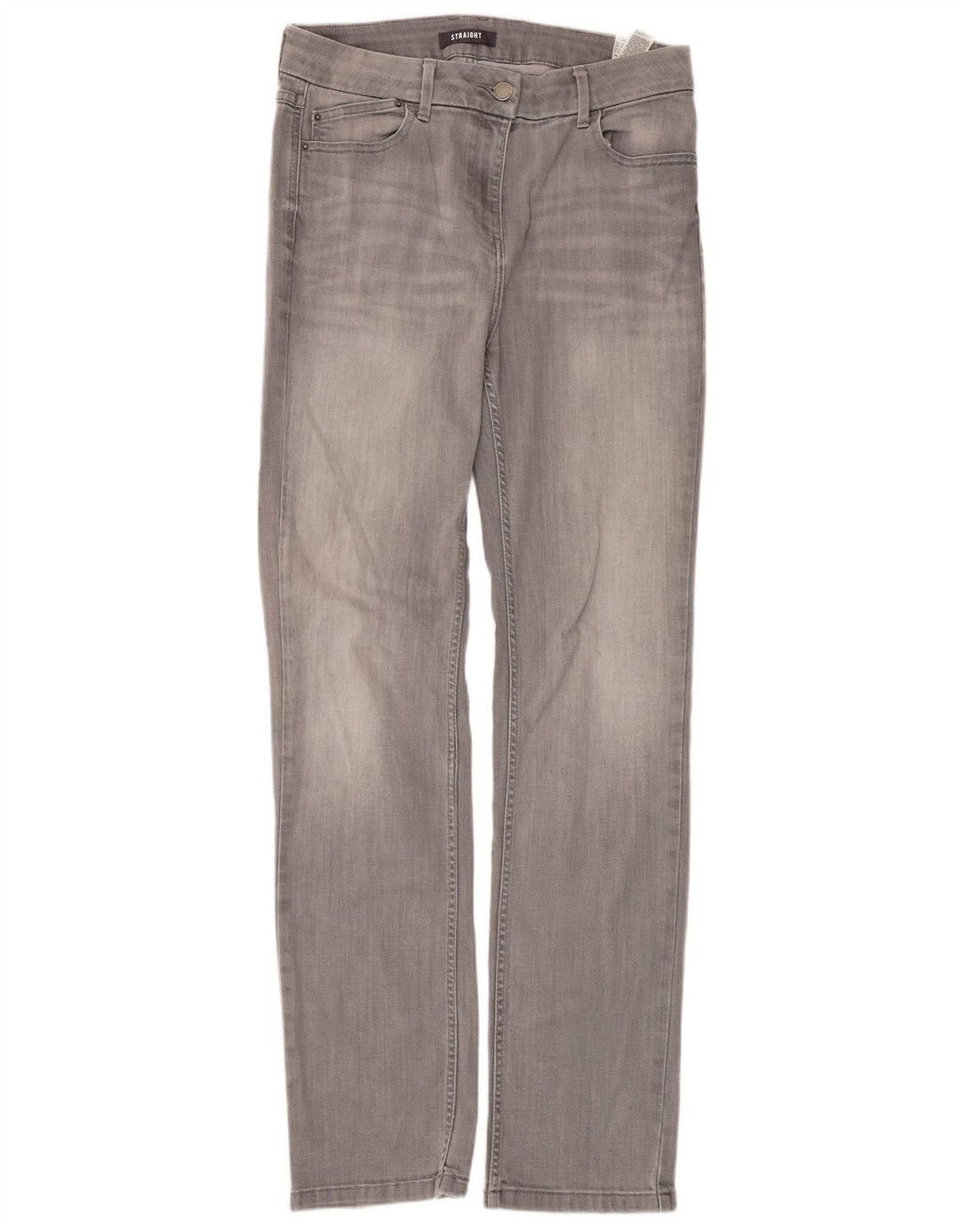 Marks & Spencer Dame Straight Jeans UK 14 Large W32 L31 Grå Bomuld