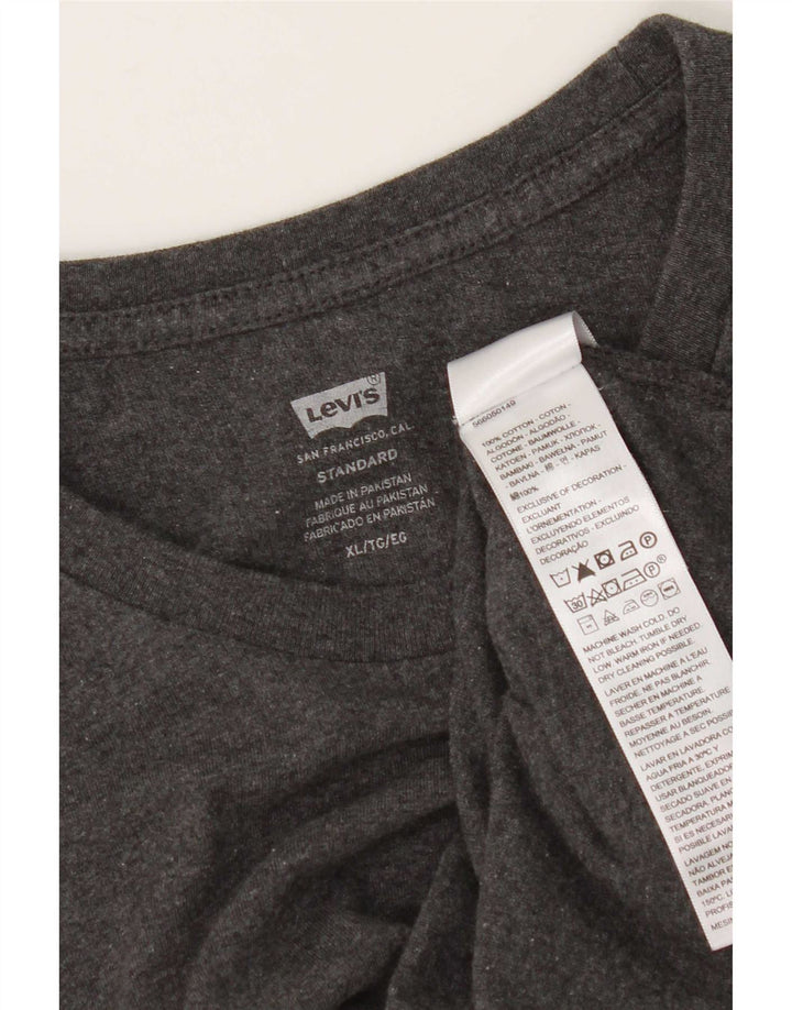 Levi's Herre Standard T-Shirt Top XL Grå Bomuld