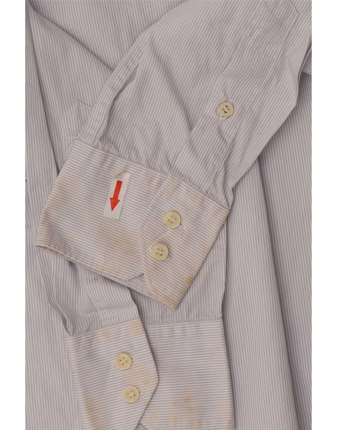 Massimo Dutti Herre Casual Fit skjorte Medium Blue Pinstripe Bomuld