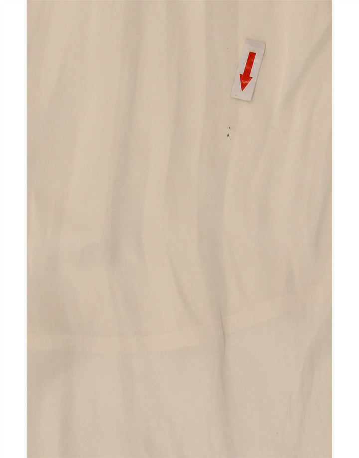 Marks & Spencer Dame Flæse Front Langærmet Bluse Top UK 18 XL Beige