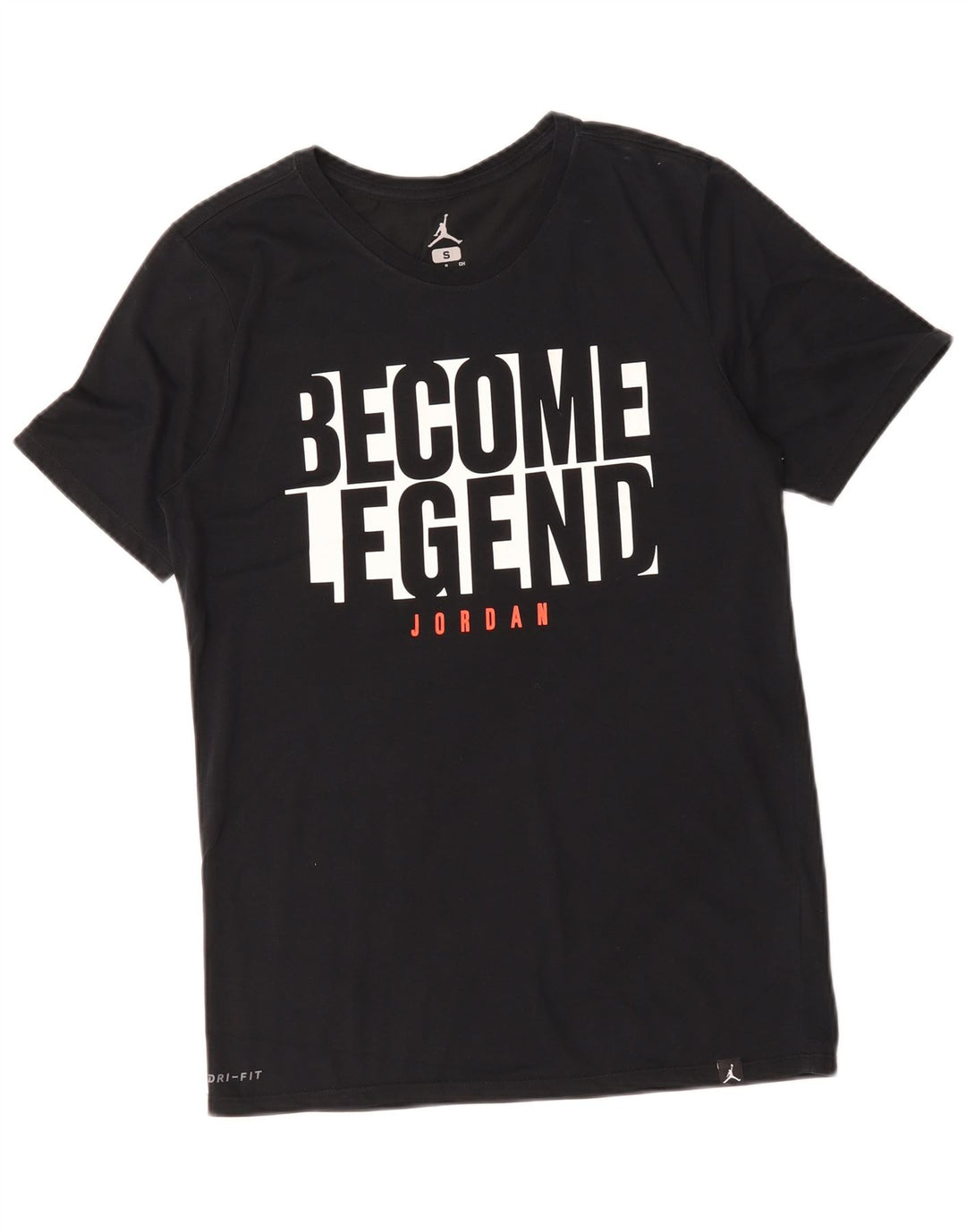 Jordan Herre Dri Fit grafisk T-shirt top lille sort bomuld