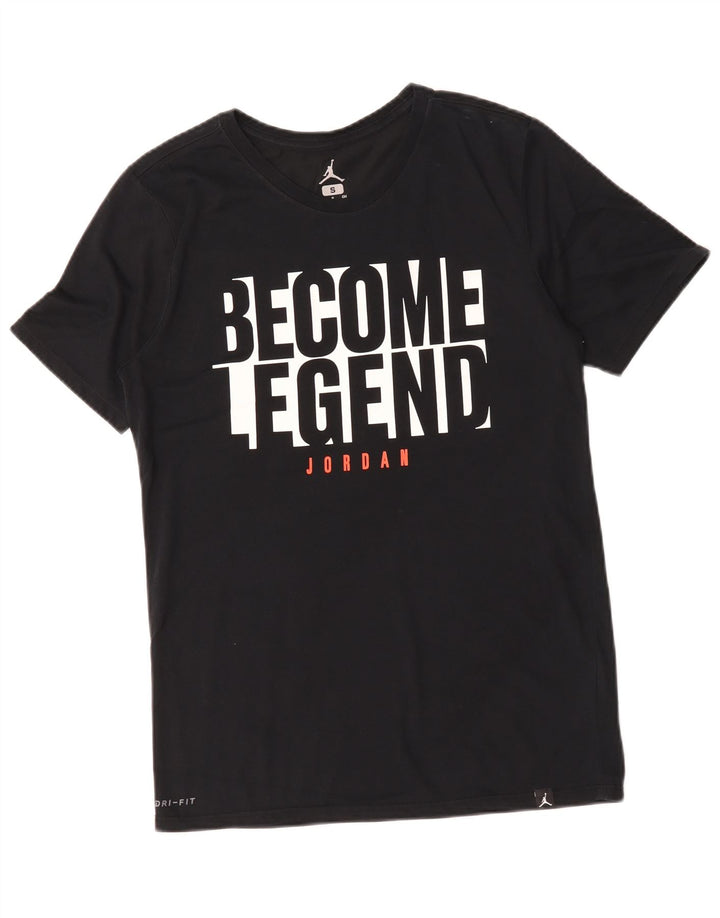 Jordan Herre Dri Fit grafisk T-shirt top lille sort bomuld