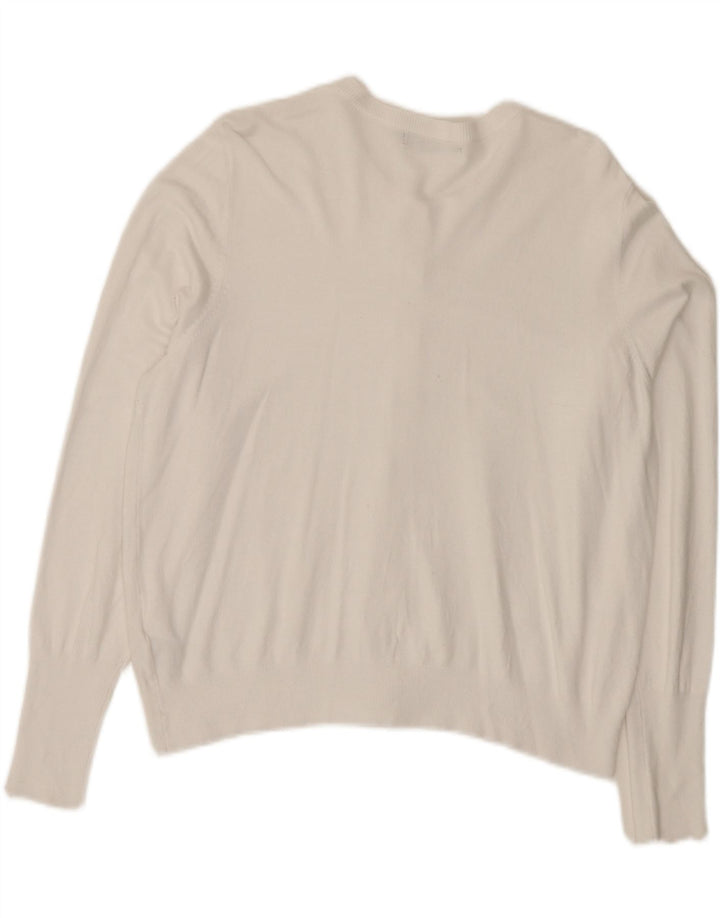 Marks & Spencer dame cardigan sweater UK 18 XL Hvid viskose