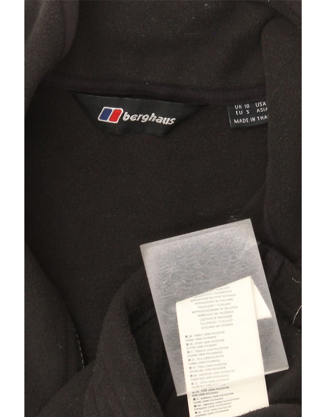 Berghaus Dame Liner Fleece Jacket UK 10 Small Black Polyester