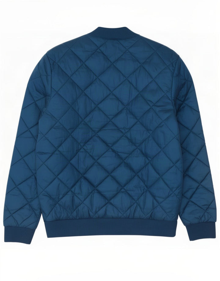 Adidas Herre quiltet jakke UK 38 Medium Blue Polyester