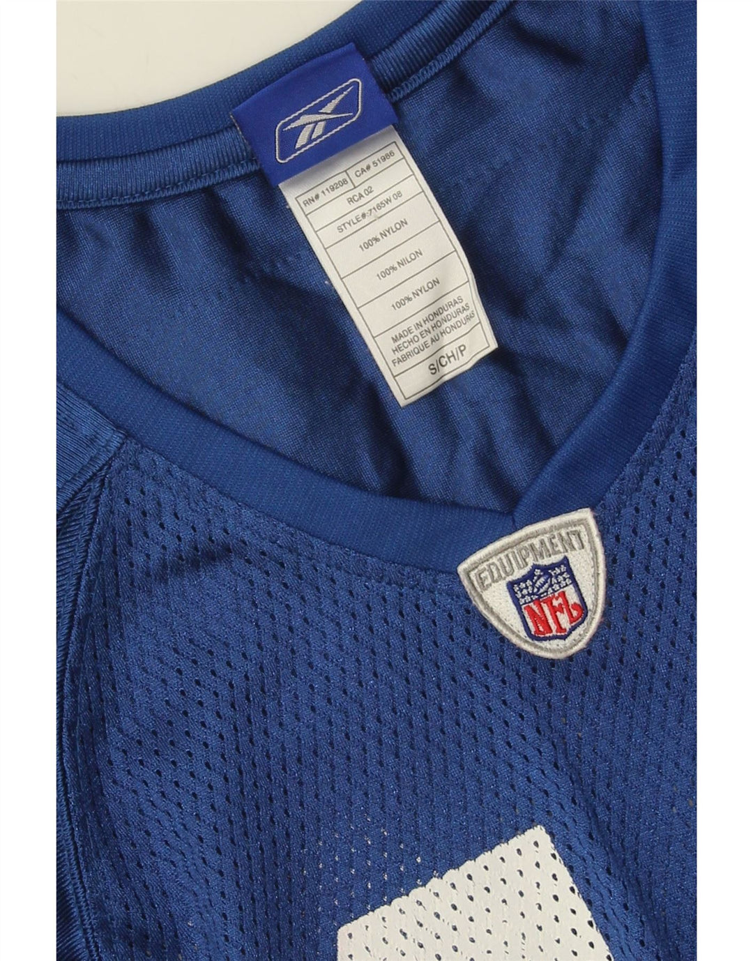 NFL Boys Clark Graphic T-Shirt Top 7-8 Years Small Blue Nylon Vintage NFL and Second-Hand NFL from Messina Hembry 