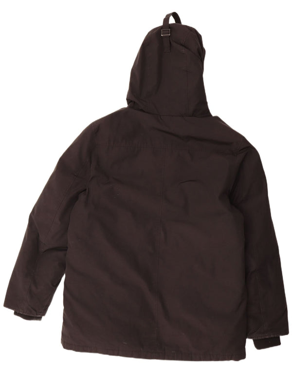 Superdry Polstret frakke med hætte til mænd UK 44 2XL sort polyester