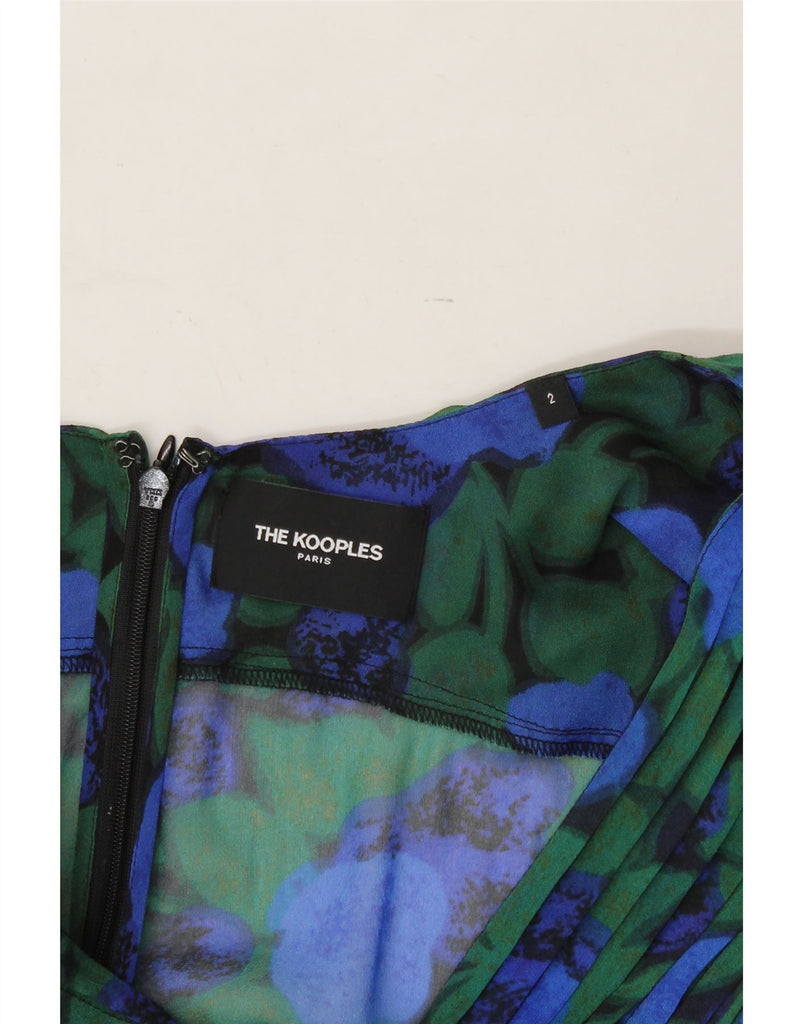 THE KOOPLES Womens Long Sleeve A-Line Dress US 2 XS Blue Floral Vintage The Kooples and Second-Hand The Kooples from Messina Hembry 