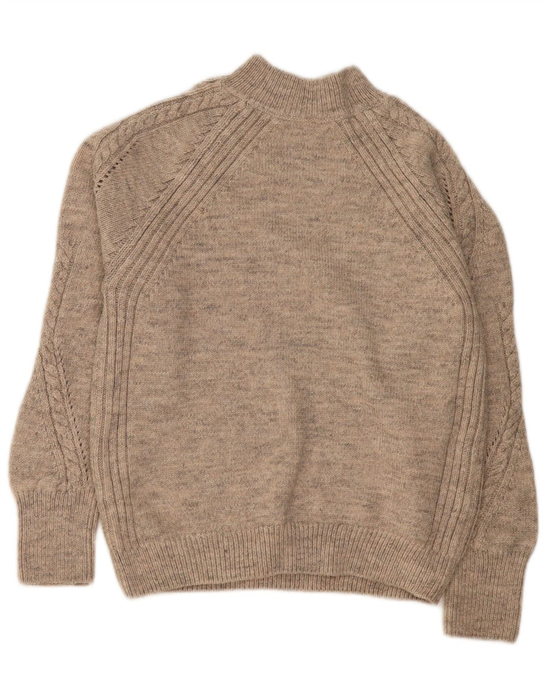 Marks & Spencer Dame Turtle Neck Jumper Sweater UK 10 Small Beige