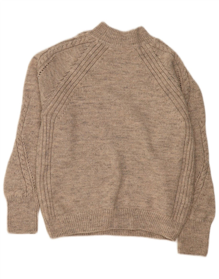 Marks & Spencer Dame Turtle Neck Jumper Sweater UK 10 Small Beige