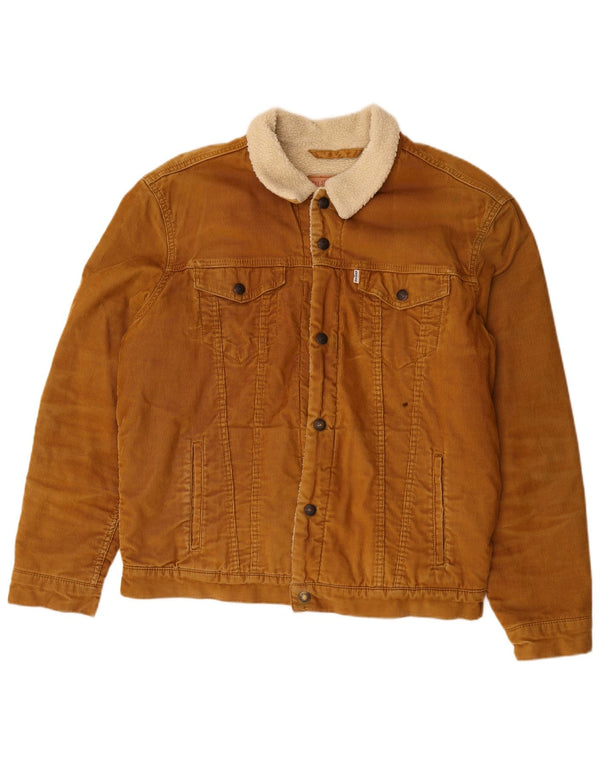 Levi's Herre Sherpa Corduroy-jakke UK 42 XL Brun Bomuld