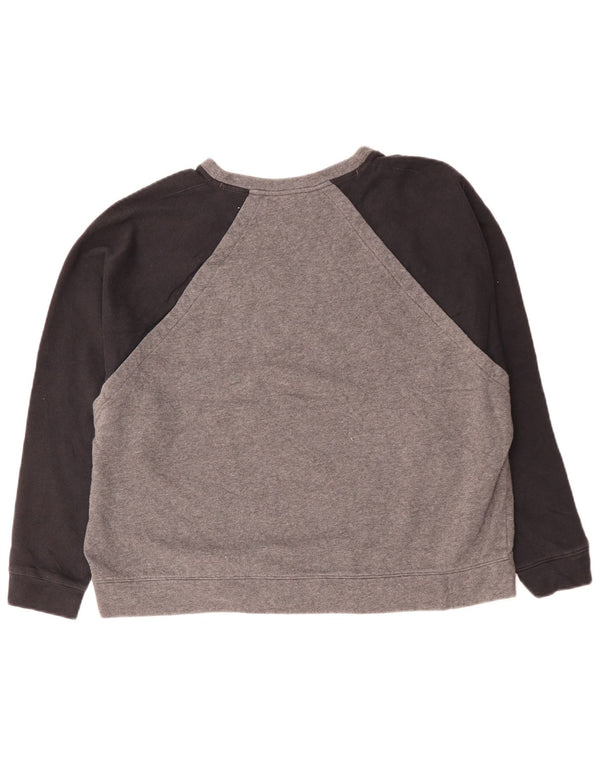 UNDER ARMOUR Dame Oversized Sweatshirt Jumper UK 18 XL Grå Colourblock