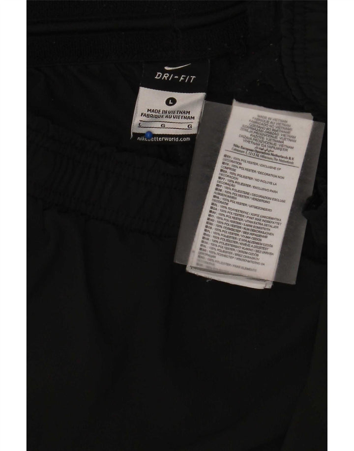 Nike Herre Dri Fit sportsshorts, store sorte polyester