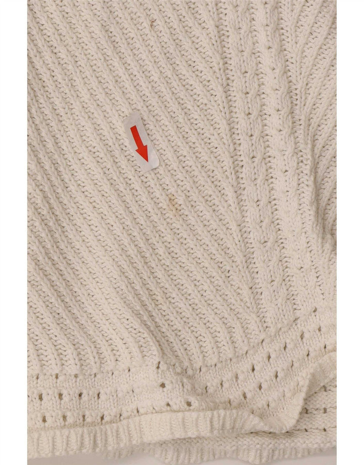 Marks & Spencer Dame Boat Neck Jumper Sweater UK 14 Medium Off White