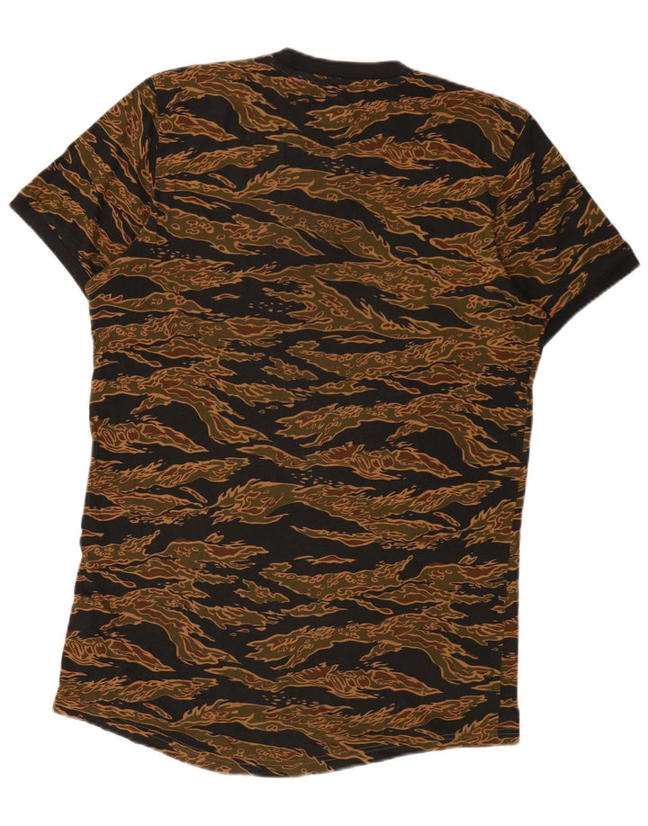 ADIDAS Herre T-Shirt Top Medium Brun Camouflage