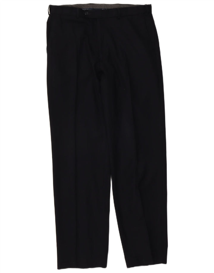 Marks & Spencer Herre Pegged Regular Fit Suit Bukser W34 L33 Marineblå