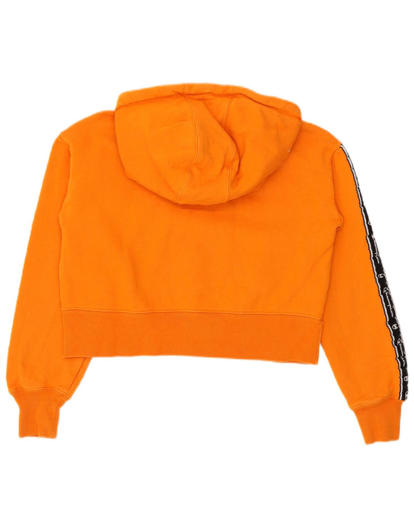 Champion Piger Crop Hoodie Jumper 7-8 år Lille Orange Colourblock