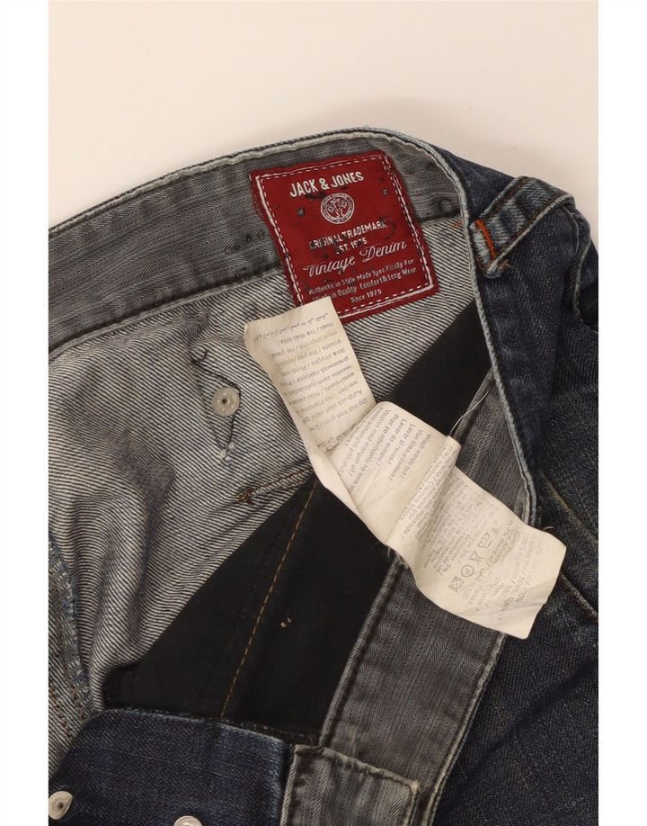 JACK & JONES Straight jeans til mænd W36 L29 blå bomuld