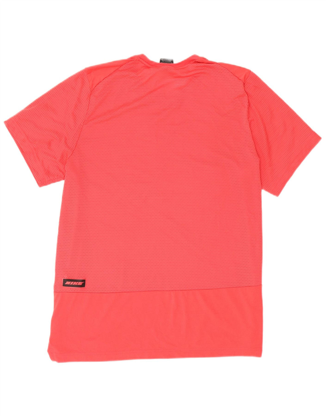 Nike Herre Dri Fit Standard Grafisk T-Shirt Top Stor Rød Polyester