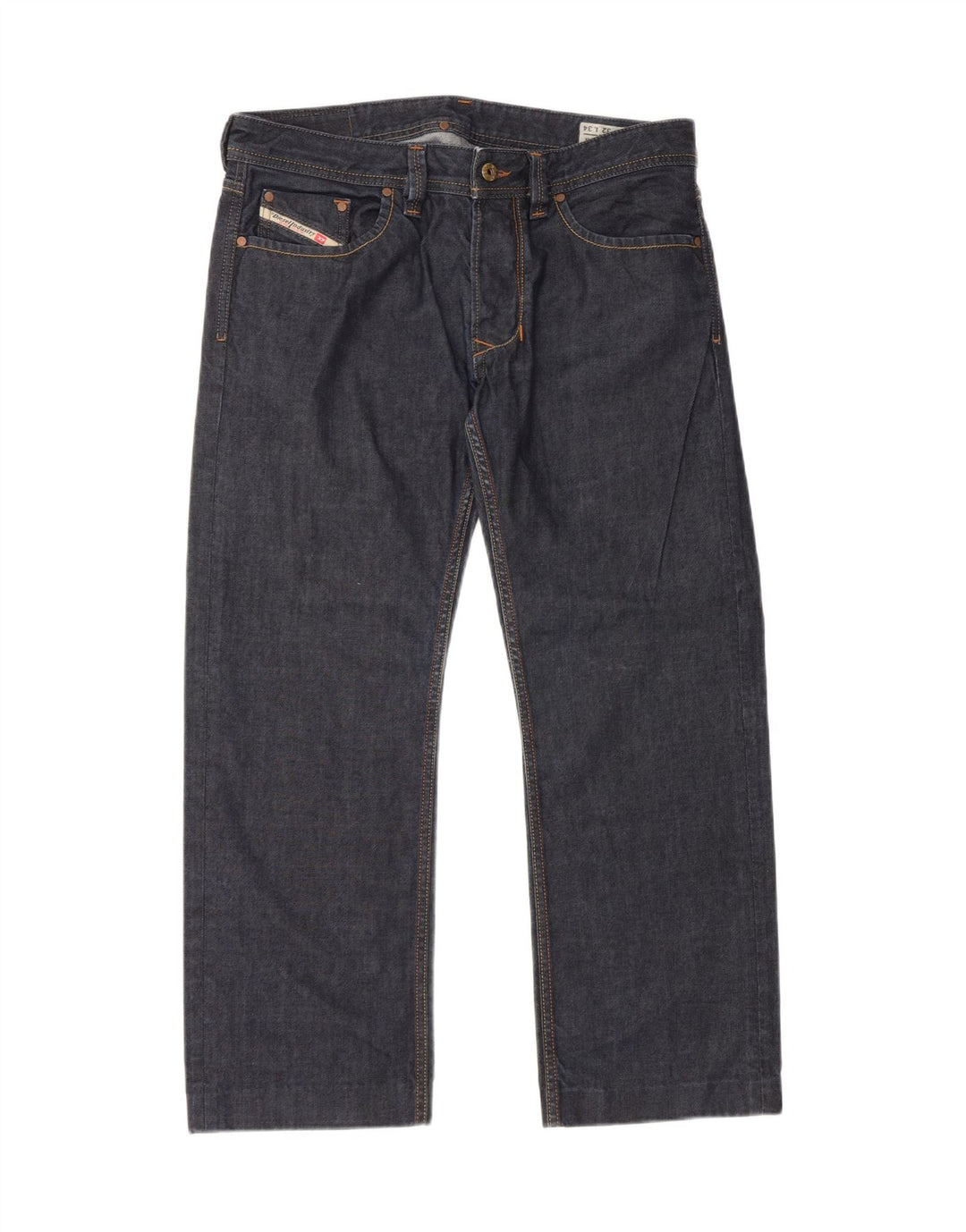 Diesel Straight Jeans til mænd W32 L27 Marineblå Bomuld