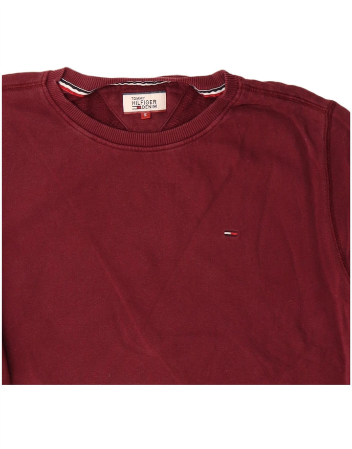 Tommy Hilfiger Herre Sweatshirt Jumper Lille Rød Bomuld