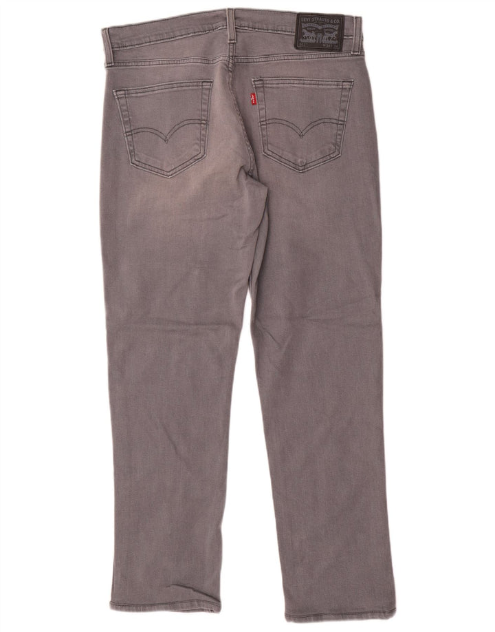 Levi's Slim Jeans til mænd W34 L30 Grå bomuld