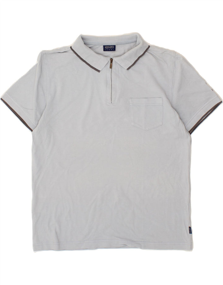 KENZO Mens Polo Shirt Medium Blue Cotton Vintage Kenzo and Second-Hand Kenzo from Messina Hembry 