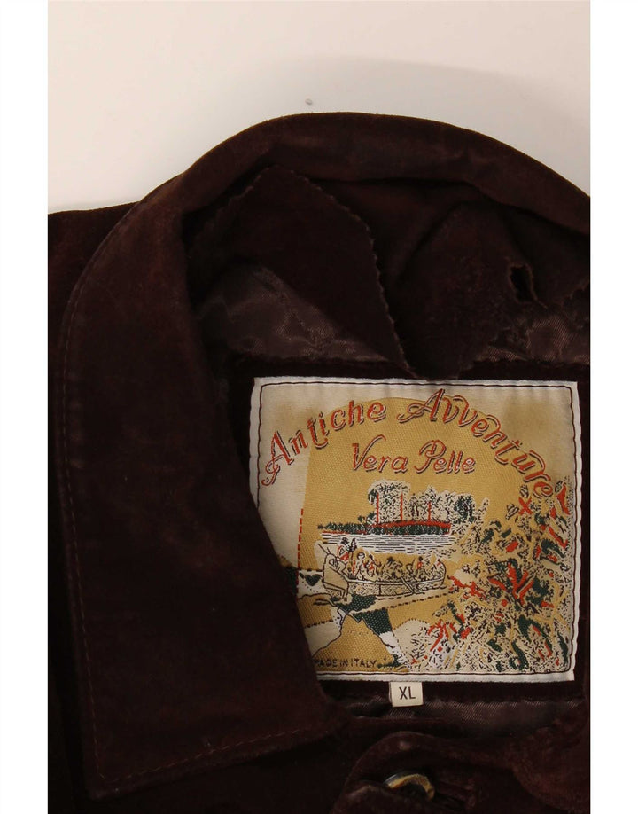 Vintage herre ruskindsjakke UK 42 XL Brun