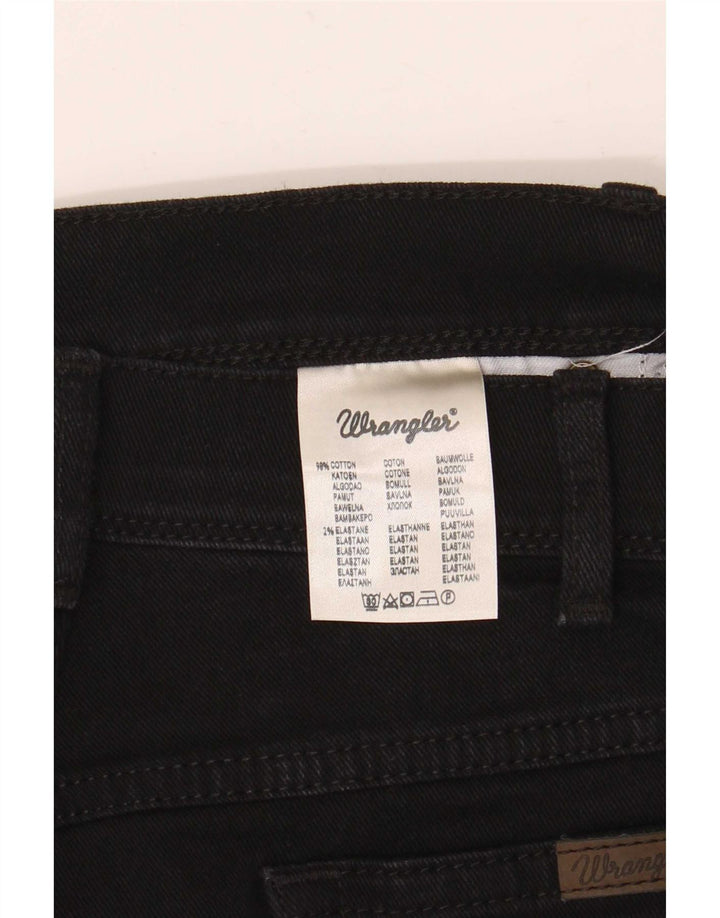 Wrangler Womens Regular Fit Straight Jeans W40 L30 Sort bomuld